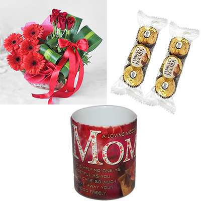 "Flowers, Mug and chocos - Click here to View more details about this Product